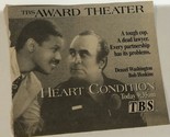 Heart Condition Print Ad Vintage Denzel Washington TPA3 - £4.72 GBP