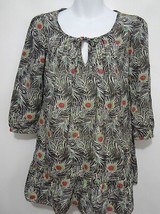 Liberty of London for Target S Peasant Boho Peacock Feathers Top Blouse - $20.09