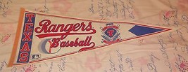 Vintage 1990&#39;s Texas Rangers Full Size 12&quot; x 30&quot; Felt Pennant - £11.50 GBP