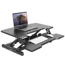 Mount-It! Height Adjustable Stand Up Desk Converter, 38 Wide Tabletop Standing  - £186.80 GBP