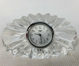 Vintage Gorham Small Crystal Like Glass Quartz Clock - £25.62 GBP