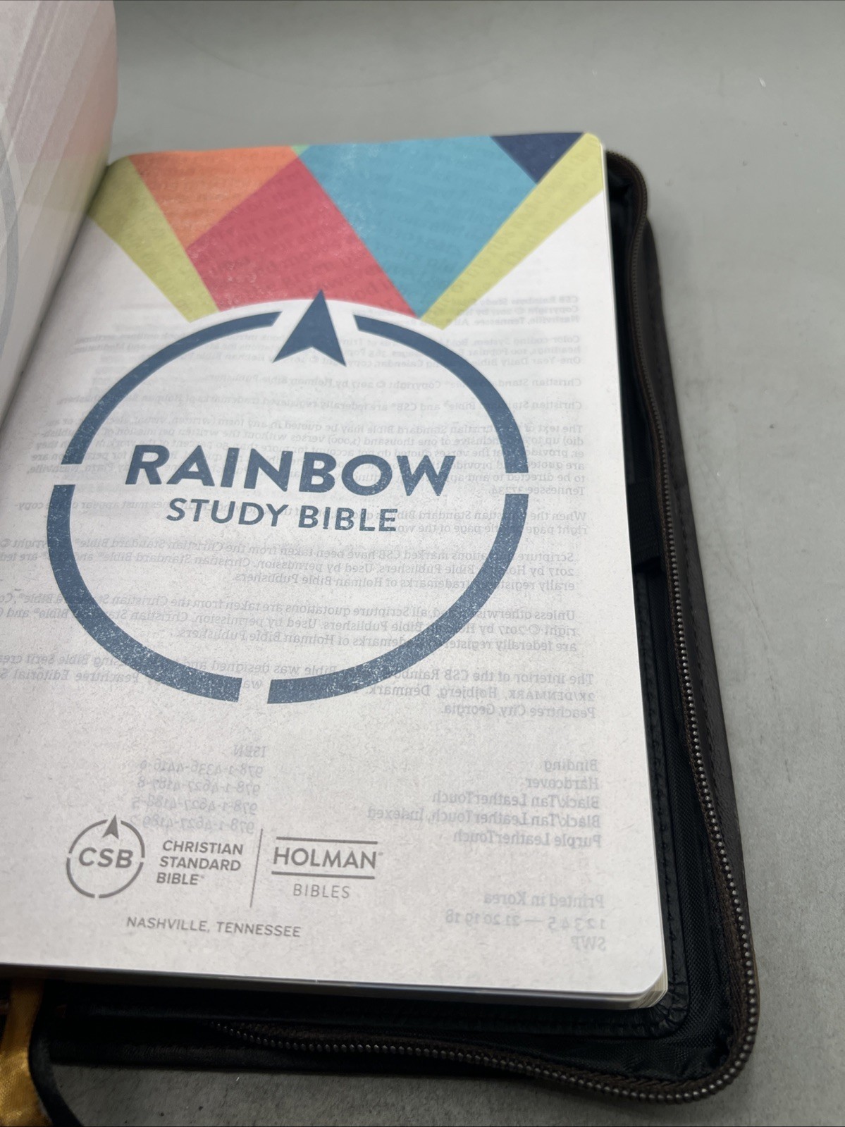 CSB Rainbow Study Bible,Black/Tan LeatherTouch, - CSB Bibles by Holman With Case Item image 12