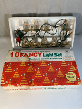 Christmas Hurricane Light Set Strand-Oil Lamp Lantern Indoor Set of 9 Vi... - £17.44 GBP