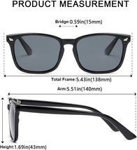 aisswzber Square Polarized Sunglasses for Women Men Classic Trendy Stylish Sun G - £12.81 GBP