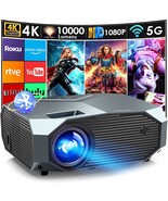 Projector With 5G Wifi &amp; Bluetooth, 10000L Full Hd 1080P Outdoor Portabl... - £184.93 GBP