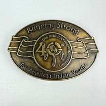 Brass Running Strong for American Indian Youth Belt Buckle 40th Billy Mills 10k - £12.72 GBP