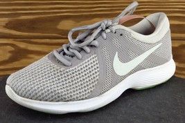 Nike Revolution 4 Women Sz 6 M Gray Lace Up Running Fabric Shoe 908999007 - £15.56 GBP