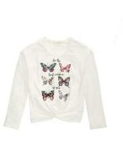 Belle Du Jour Big Girls . Sequined Butterfly Sweatshirt - £22.05 GBP