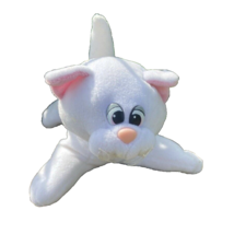 Pound Puppies Purries Purry Kitty Cat 9 Inch Plush White  Vintage Tonka Stuffed - $11.48