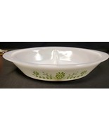 Glasbake Green Daisy J2352 Oval Divided Bakeware Casserole Baking Dish J... - $219.27 MXN