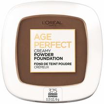 L&#39;Oreal Paris Age Perfect Creamy Powder Foundation Compact, 375 Espresso, 0.31 O - £4.88 GBP