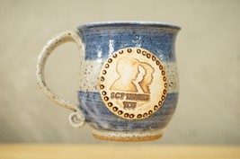 Studio Art Pottery SCF Thanks You Syrian Canadian Foundation Blue Coffee... - £19.73 GBP