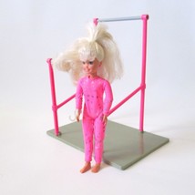 Gymnast Stacie Doll With Uneven Bars And Wrist Clip Barbie Sister Small Flaw - £25.50 GBP