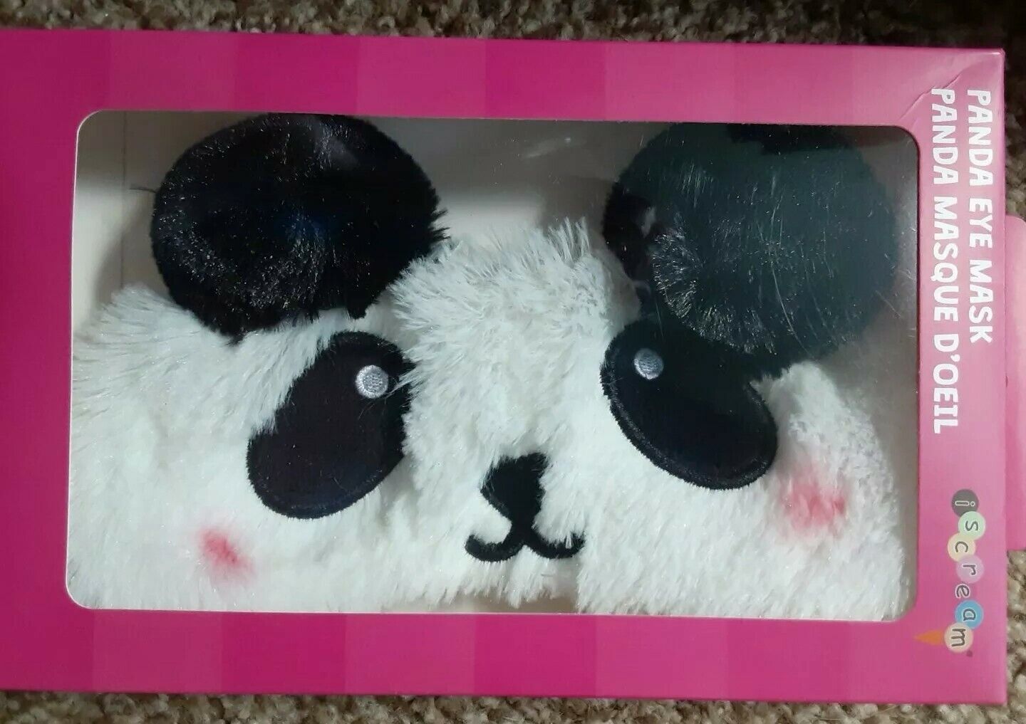 PANDA Eye Mask Plush Sleep Mask by Iscream new in package - $4.46