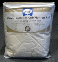 SEALY Allergy Protection Crib Mattress Pad Organic Cotton 52x28 BRAND NEW - £19.97 GBP