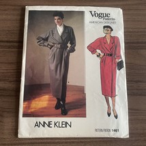 VTG Vogue Sewing Pattern 1461 Anne Klein American Designer SZ 12 Coat Jacket UN - £11.99 GBP