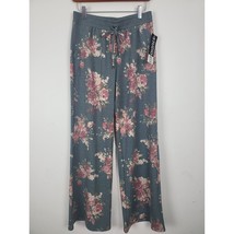 Studio 253 Pajama Pants Small Womens Flare Leg Grey Floral Tie Waist Pul... - £20.90 GBP