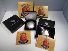 2020 Proof Silver Basketball Hall of Fame Commem. Dollar &amp; Clad Half Set... - $78.21