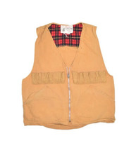 Vintage 70s Revelation Canvas Hunting Vest Mens S Flannel Shooting Pouch... - £22.02 GBP