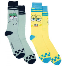 SpongeBob and Squidward 2-Pair Pack of Casual Crew Socks Multi-Color - £14.14 GBP