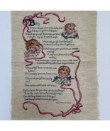 Cross Stitch Baby Poem Pink Ribbon Blue Stitch Geo. Macdonald Unframed V... - $31.54 CAD