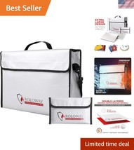 15x12 Fireproof Document Safe with Zipper &amp; Adjustable Strap for Valuables - $43.50