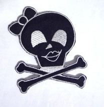7 pc Female Black &amp; White Skull Embroideries Patches Iron On PH162 - £7.20 GBP
