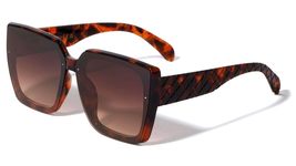 Dweebzilla Womens Oversized Square Lattice Arm Retro Designer Sunglasses (Glossy - £9.41 GBP