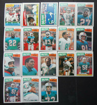 1987 Topps Miami Dolphins Team Set of 18 Football Cards - £11.79 GBP