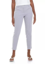 New Kasper Blue White Stripes Career Cotton Pants Size 12 $79 - £42.27 GBP