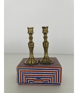 Antique Pr.Brass Miniature Candlesticks W/box 2 3/4” England Doll House - $427.65 MXN