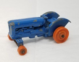 Lesney Tractor Blue Orange Well Used Imperfect - $15.15