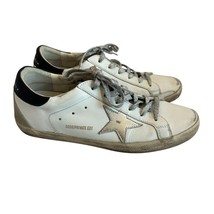 Golden Goose Superstar Leather Sneakers Lace-Up Trainers Shoes Size 41 W... - £219.82 GBP