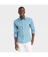 Goodfellow &amp; Co Men&#39;s Long Sleeve Button Down Slim Fit Poplin MEDIUM Jad... - $26.99