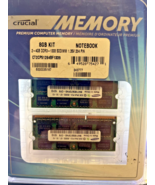 Crucial 8GB SO-DIMM 1333 MHz PC3-10600 DDR3 Memory (CT2KIT51264BF1339) - $285.75 MXN