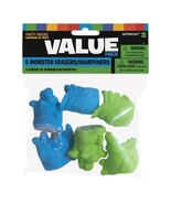 Monster Style Erasers Kids Birthday Party Favors 6 Ct Stocking Stuffers New - $5.50 CAD