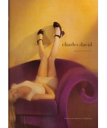 1993 Charles David Nathalie M Shoes Sandals Sexy Legs Vintage Print Ad 1... - $5.88