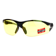 Amarillo Lente Protector Seguridad Gafas UV 400 Ansi Z87.1 + Hasta Abajo Temple - £7.67 GBP