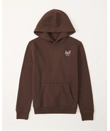 Boys/Girls/Youth Abercrombie &amp; Fitch Brown Fleece Hoodie front pocket Si... - $28.66