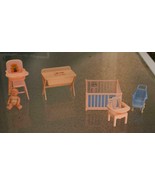 Vintage Pink and Blue Dollhouse Baby Nursery Some Renwal - £42.84 GBP