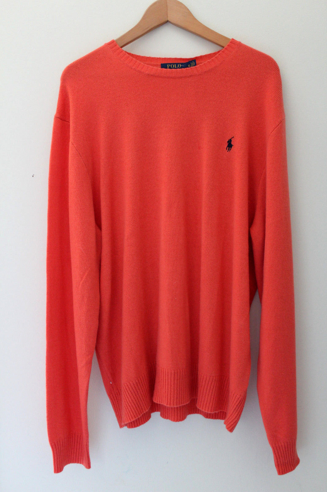 NWT POLO Ralph Lauren 100% Cashmere Orange Men's Classic Soft Sweater XL $325 - £174.25 GBP