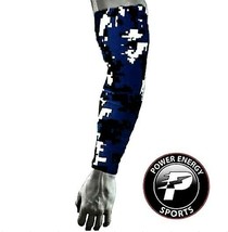 Youth Boys Football Baseball TBall No Slip Compression Arm Sleeve Navy Blue Camo - £6.72 GBP