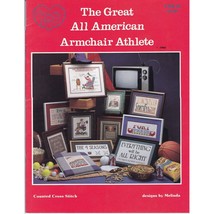 Vintage Cross Stitch Patterns, The Great All American Armchair Athlete by Melind - £13.70 GBP