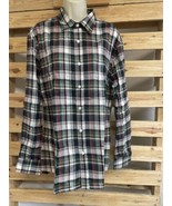NEW Green Red Plaid Long Sleeve Lightweight Flannel Shirt Men&#39;s 2XL KG JD - $470.22 MXN