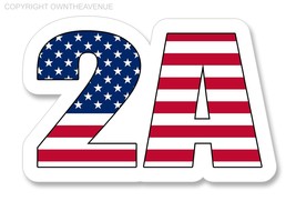 2nd Amendment USA American Flag Truck Car Bumper Window Sticker Decal 3.25&quot; - £3.18 GBP