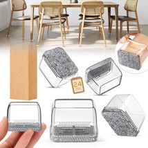 24Pcs Rectangular Chair Leg Floor Protectors,, Fit L :1.34-1.57&quot;, W: 0.8... - $35.99
