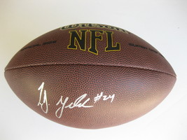 TJ YELDON,JACKSONVILLE JAGUARS,ALABAMA,SIGNED,AUTOGRAPHED,NFL FOOTBALL,COA,PROOF - £110.64 GBP