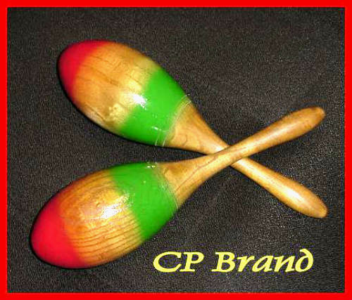 NEW WOODEN MARACAS PAIR LARGE SIZE CP BRAND 1st Quality Excellent Sound - $23.76