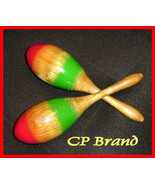 NEW WOODEN MARACAS PAIR LARGE SIZE CP BRAND 1st Quality Excellent Sound - $23.76