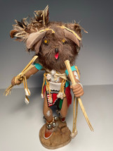 Kachina Doll 10&quot; Grey Owl Signed Alberta Sloan Outstanding Details Vibrant Color - £74.20 GBP
